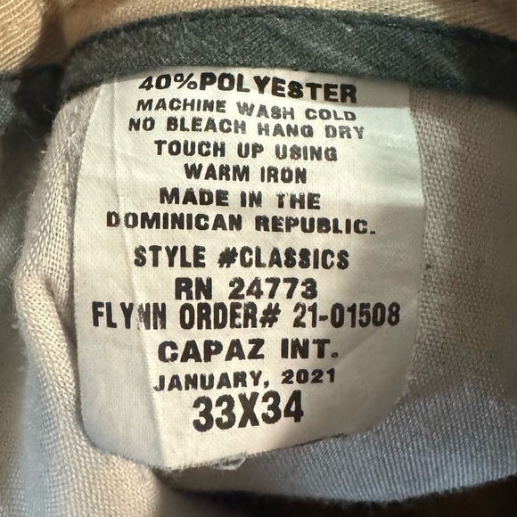 Flynn O'Hara Classics Pants Men's 33x34 Khaki School Uniform Preppy - Picture 6 of 7